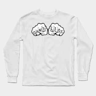 GAWD LESS FISTS by Tai's Tees Long Sleeve T-Shirt
